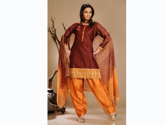 Round Neckline Salwar Design