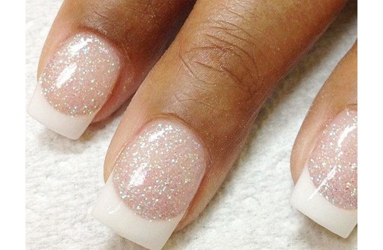 Glitter French Manicure Glitter French Manicure