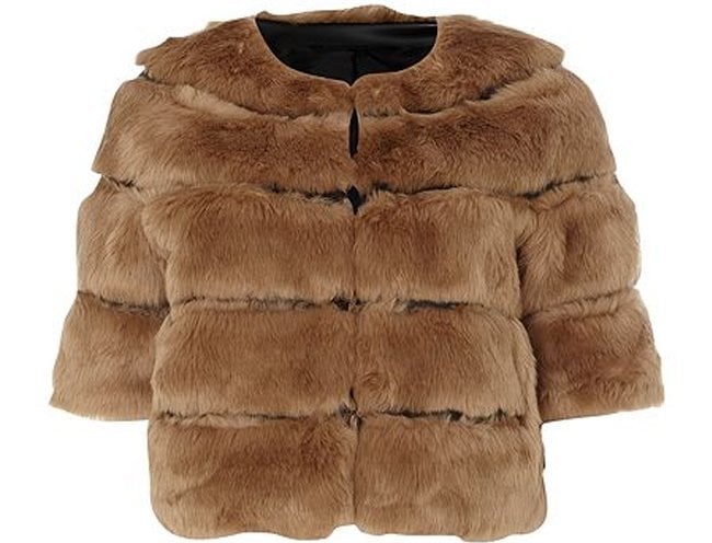 Long Sleeve Fur Stole Jacket