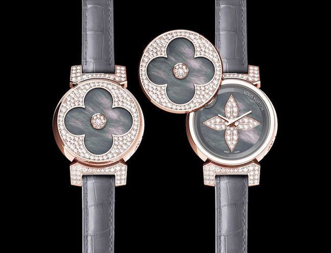 Louis Vuitton Tambour Bijou Secret Pink Gold Womens Watch