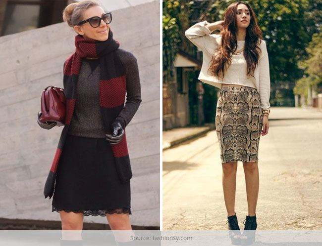 Style Skirts And Sweaters During Winter