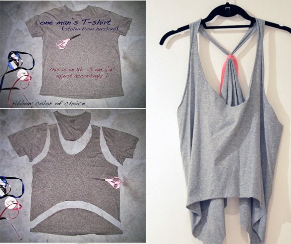 Tie-back DIY Tank Top From T Shirt