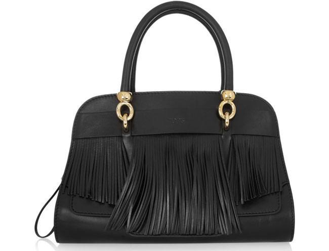 Tods Sella Fringe Leather Satchel