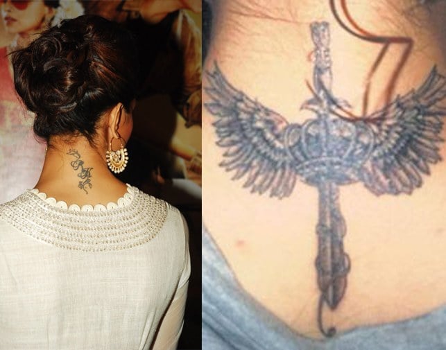 Deepika & Kangana tattoo