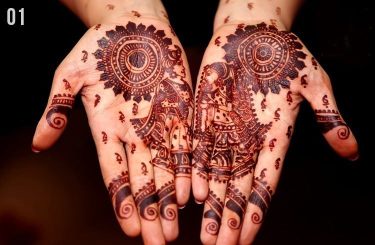 Dulha dulhan mehndi design