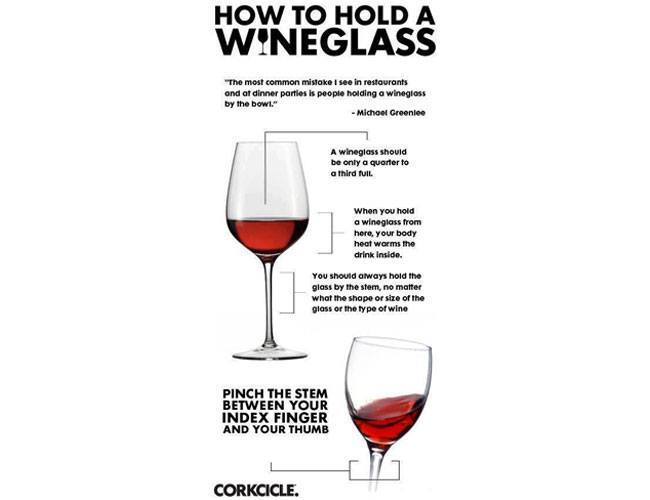 how to hold a wine glass