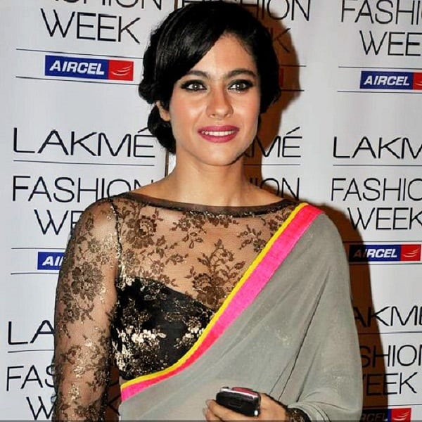 kajol transparent full sleeve blouse design