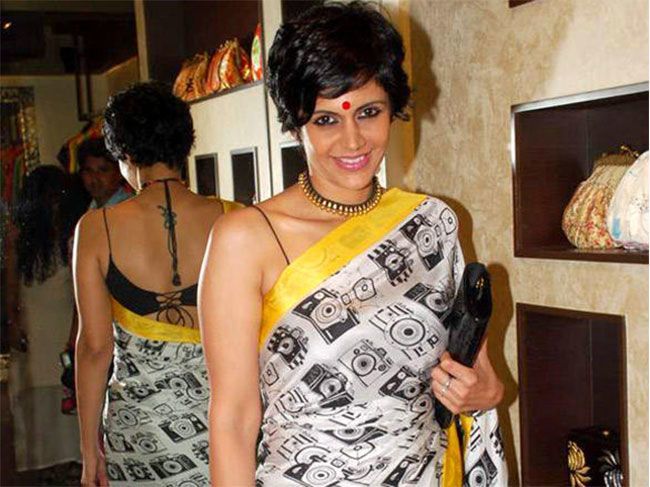 mandira bedi spiral blouse