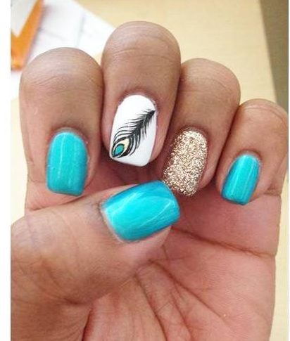 Beautiful Peacock Nail Designs