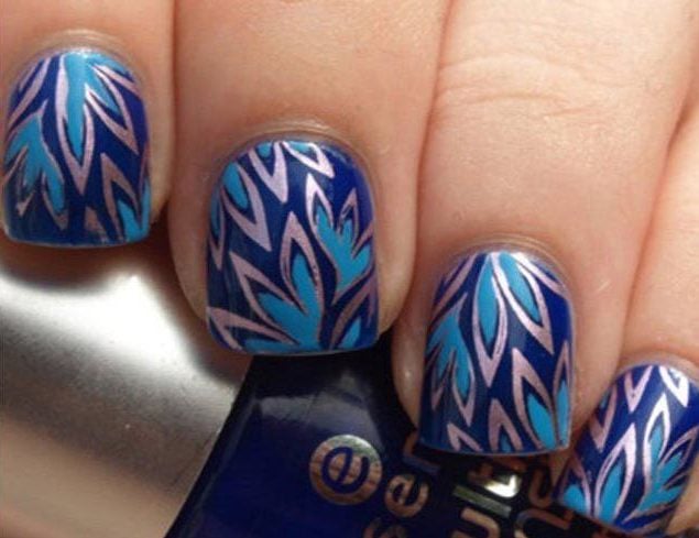 Peacock nail art designs for women