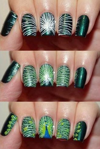 Peacock Nail Art Ideas