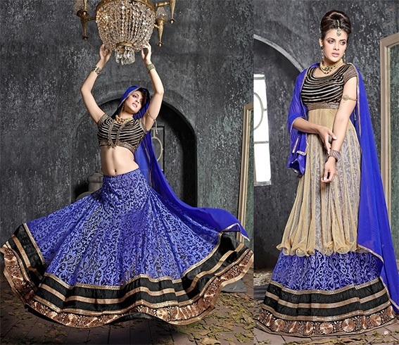 2 in 1 lehenga anarkali