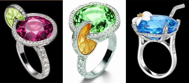 Cocktail Rings that look like Cocktails