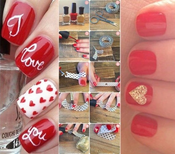 DIY Nail Art Valentines