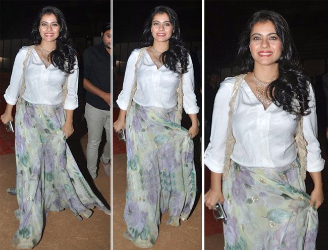 Kajol dons a maxi skirt