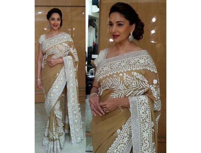 Madhuri Dixit drapes a saree