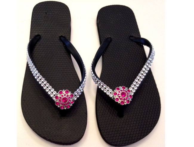 Rhinestone Flip Flops