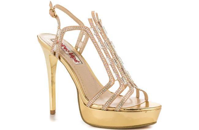 Two Lips Lady Gold Women Shoes