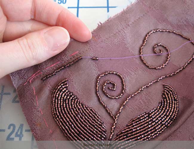 How to Sew Beads onto Fabric