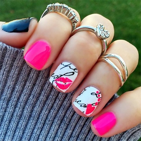 Easy valentines day nail art ideas