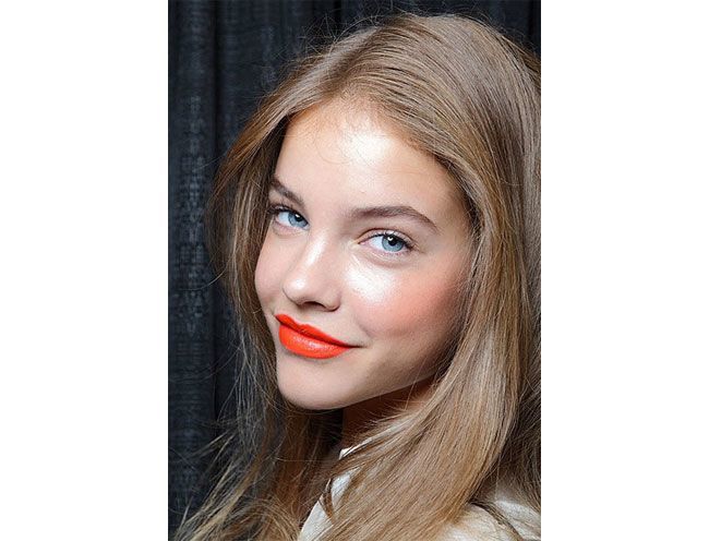 orange lipstick