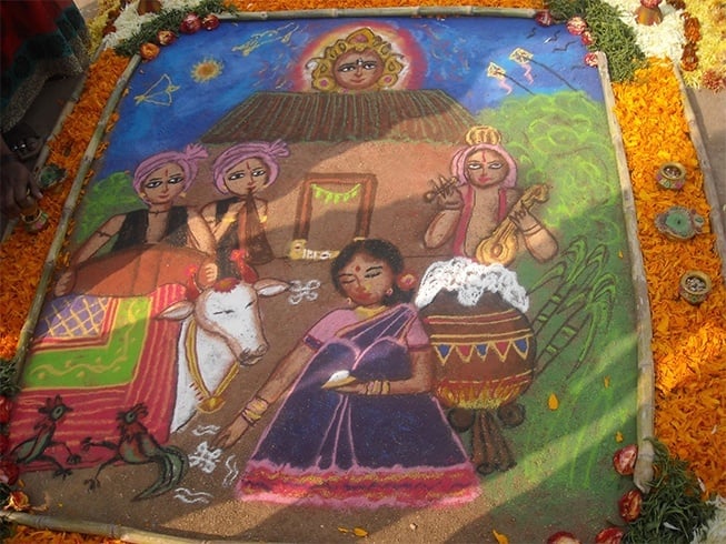 Rangoli designs for Sankranthi