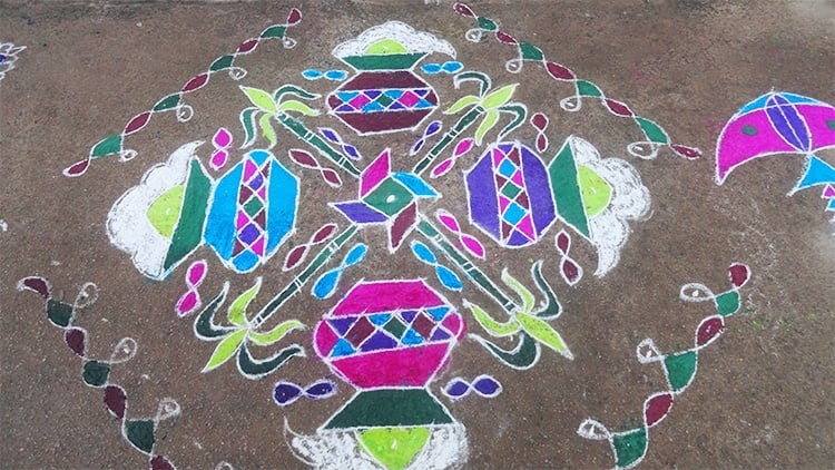 Rangoli designs for Sankranthi