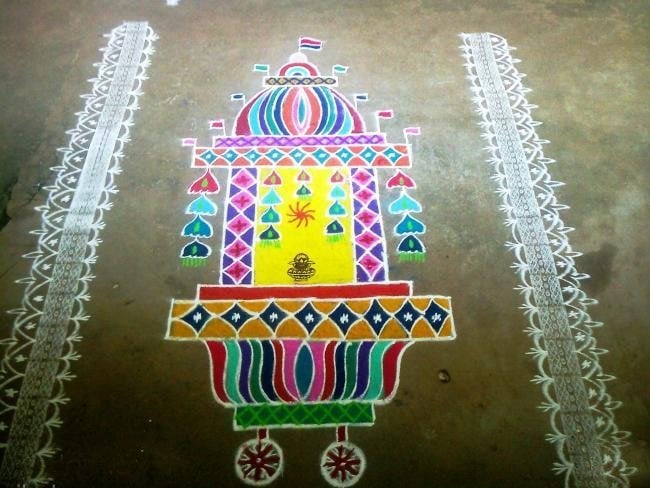 Ratham rangoli designs