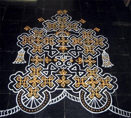 Ratham rangoli designs