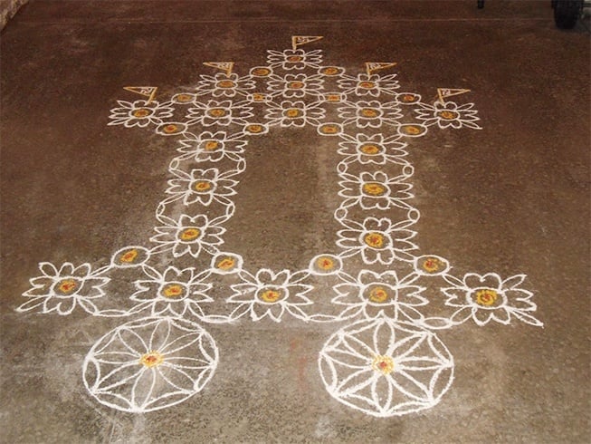 Rathasapthami rangoli