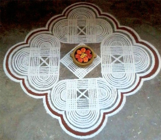 Sankranthi lines rangoli