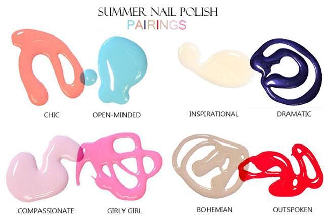 summer nail polish pairings