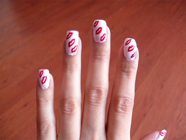 V day nail art ideas