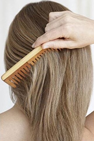 Comb your hair using a wide tooth comb