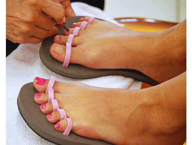 After a pedicure-YES