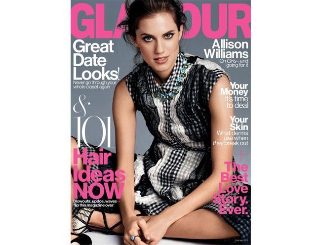 Allison Williams covers the February 2015 issue of Glamour