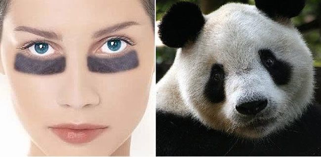 Eye makeup under the eyes every morning