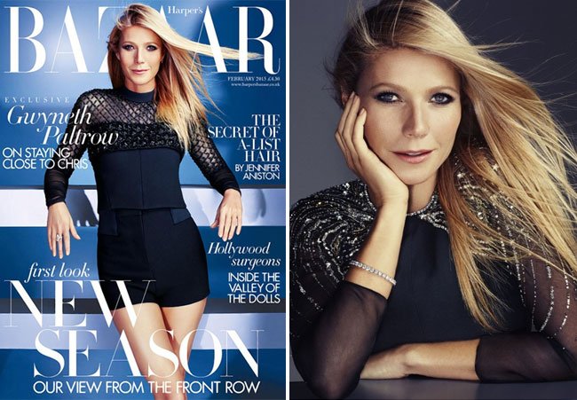 Gwyneth Paltrow Wears All Black for Harper's Bazaar UK