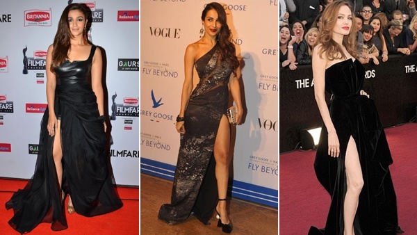Indian celebrities in a Jolie Slit