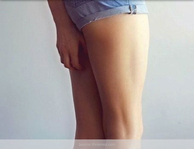 Skinny girl big thighs