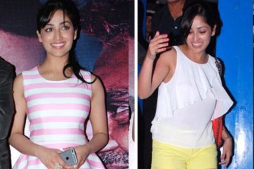 Yami Gautam promoting Badlapur movie