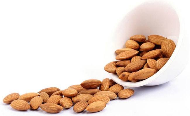 Almonds with skins intact