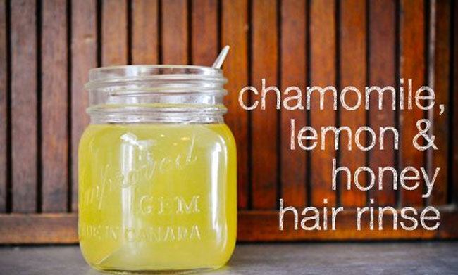 Chamomile hair rinse
