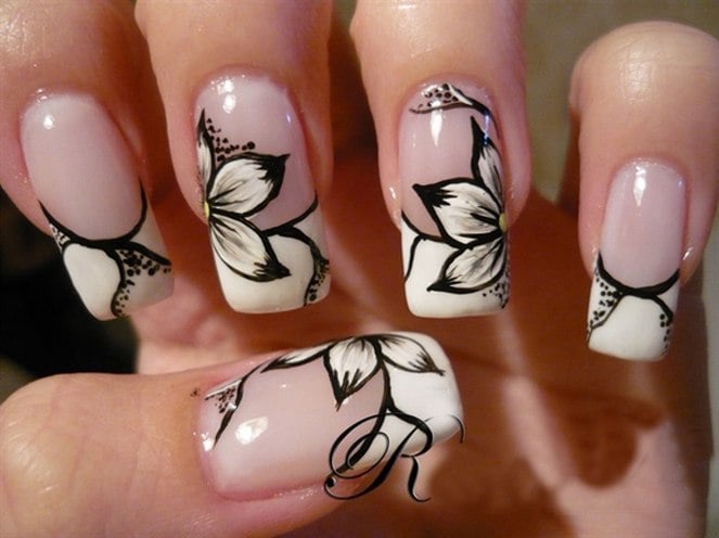 Flower nailart