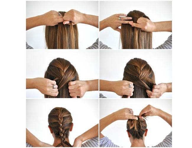 3. French-braid your slightly wet hair