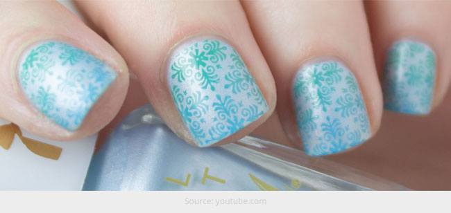 Gradient Stamping Nails