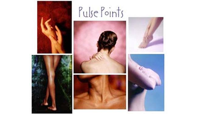 Keep a track of target pulse points when applying perfume