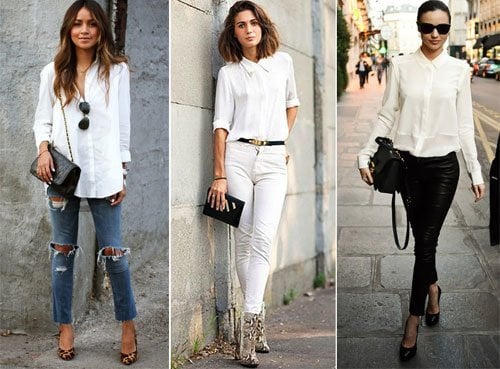 Image result for white button-up shirt fashion