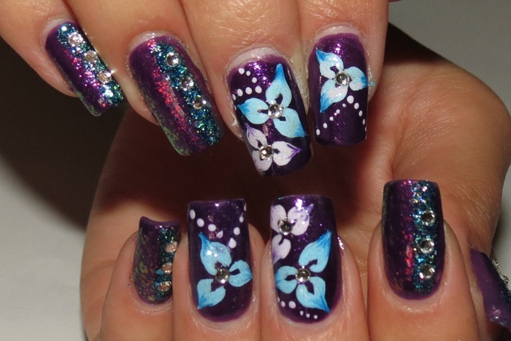 Water marble nail art