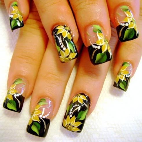 flower nail art designs gallery